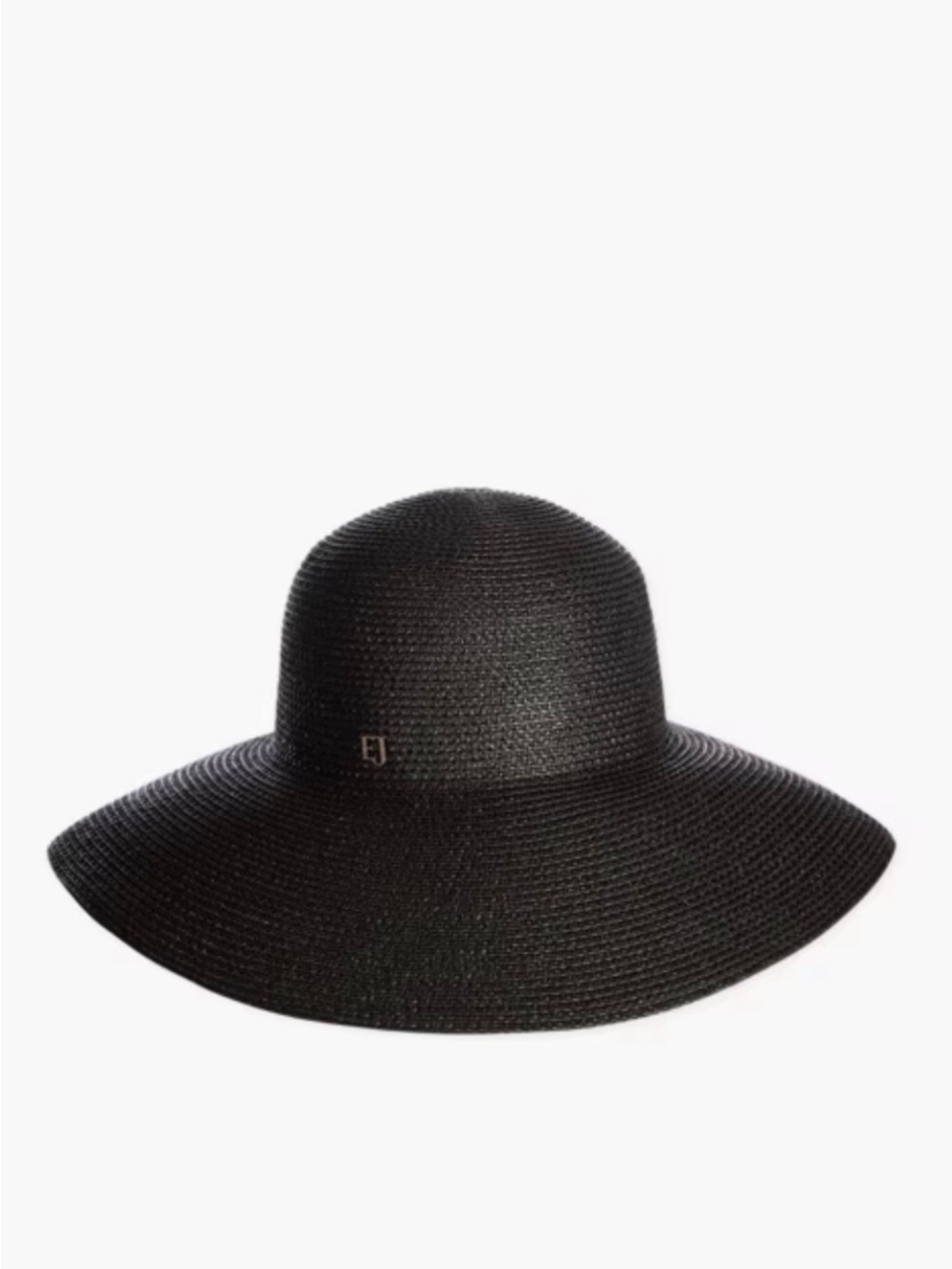 ✨Eric Javits Hampton Straw Packable Squishee® Black Hat Like New✨